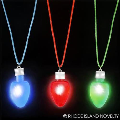 Rhode Island Novelty No Model 16 Light up Christmas Bulb Necklace 1 NECKLACE 